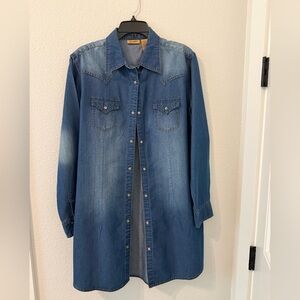 Wrangler Blue Denim Shirt Dress
